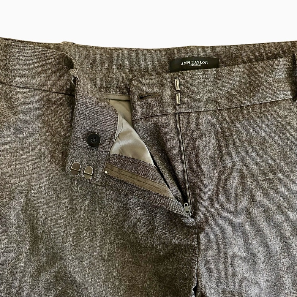 Ann Taylor brown virgin wool blend trouser pants Size 12 - Picture 7 of 13
